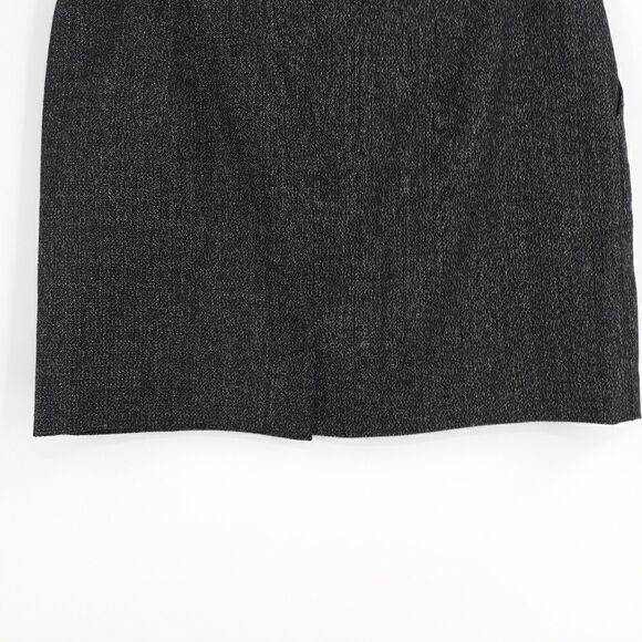 The Limited Schoolgirl Tweed Ribbon Detailing Mini Skirt Pockets Black Sz 2 - Picture 8 of 12